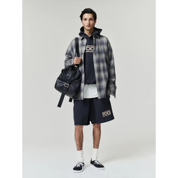 Fear of God Essentials Classic Short in Washed Vintage Black | Shorts | Coveti