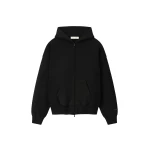 Fear of God Essentials Classic Zip-Up Hoodie in Black | Coveti