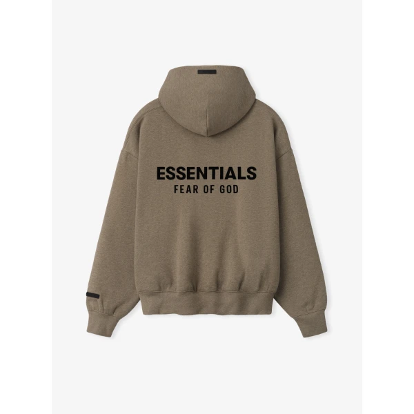 Fear of God Essentials Classic Zip-Up Hoodie in Homestead Heather | Sweatshirts | Coveti