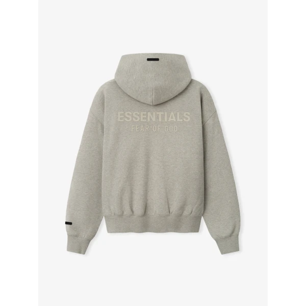 Fear of God Essentials Classic Zip-Up Hoodie in Warm Heather | Sweatshirts | Coveti