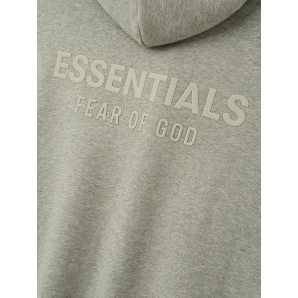 Fear of God Essentials Classic Zip-Up Hoodie in Warm Heather | Sweatshirts | Coveti