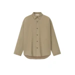 Fear of God Essentials Cotton Canvas Overshirt in Dune Fear of God Essentials Cotton Canvas Overshirt in Dune | Coveti