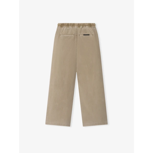 Fear of God Essentials Cotton Twill Lounge Drawstring Pant in Washed Clay | Pants | Coveti