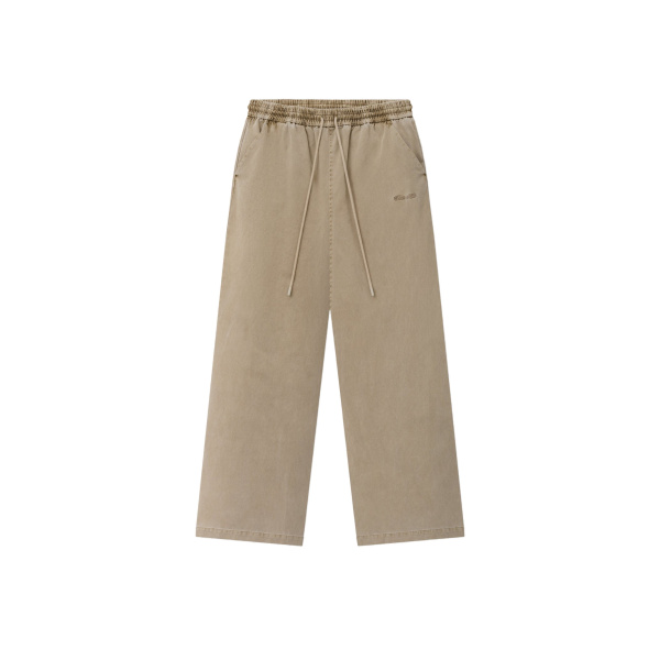 Fear of God Essentials Cotton Twill Lounge Drawstring Pant in Washed Clay | Coveti