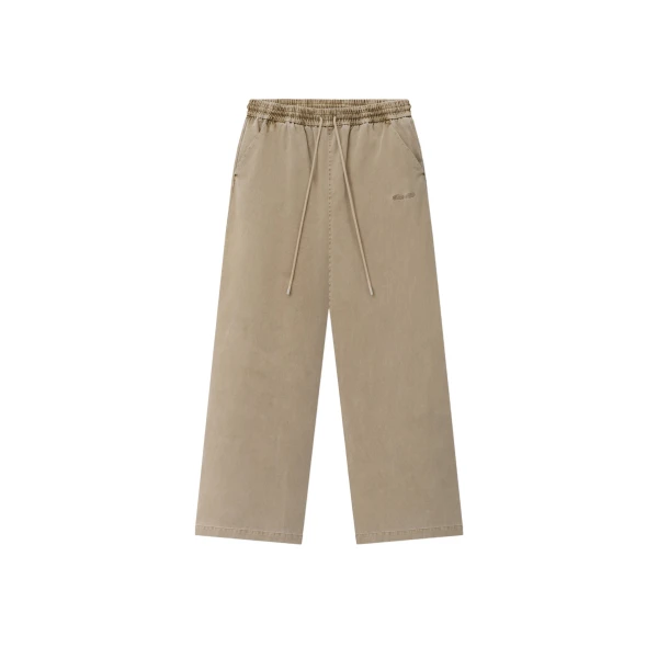 Fear of God Essentials Cotton Twill Lounge Drawstring Pant in Washed Clay | Coveti