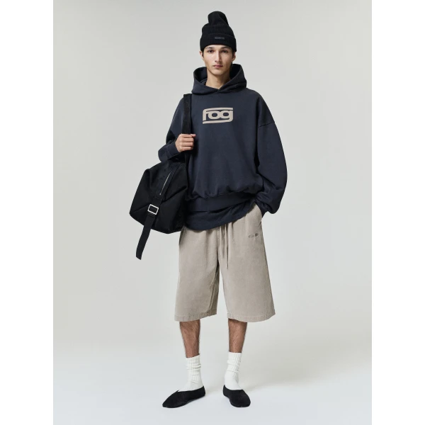 Fear of God Essentials Cotton Twill Lounge Drawstring Short in Washed Clay | Shorts | Coveti