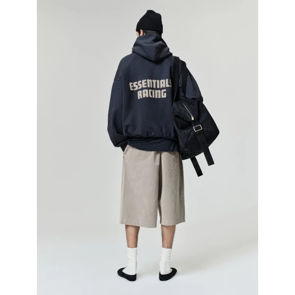 Fear of God Essentials Cotton Twill Lounge Drawstring Short in Washed Clay | Shorts | Coveti
