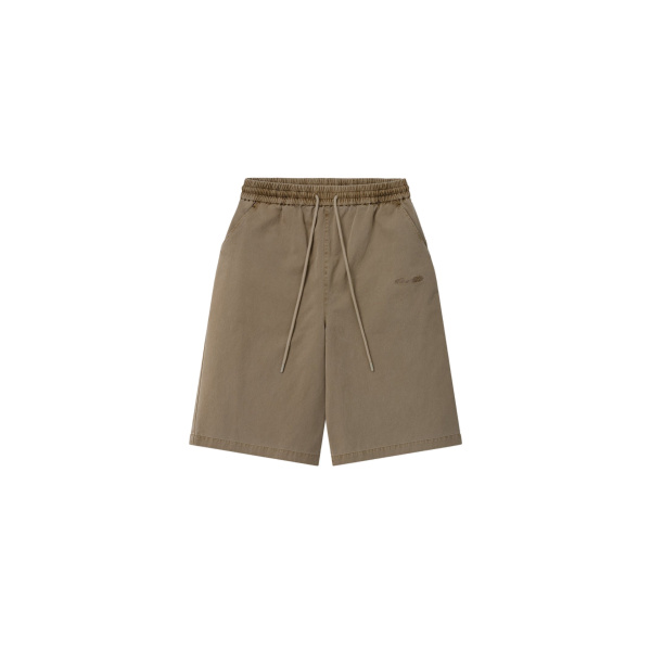 Fear of God Essentials Cotton Twill Lounge Drawstring Short in Washed Clay | Coveti
