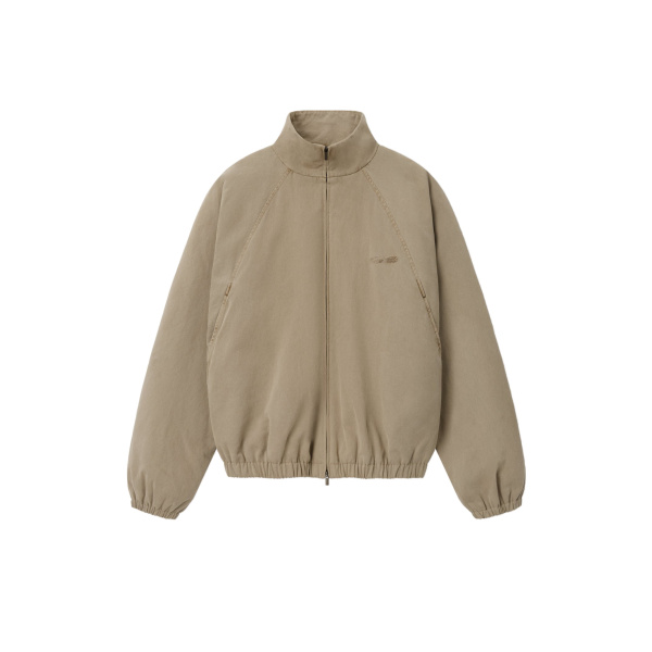 Fear of God Essentials Cotton Twill Modern Filled Jacket in Washed Clay | Coveti