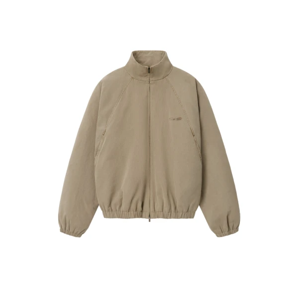 Fear of God Essentials Cotton Twill Modern Filled Jacket in Washed Clay | Coveti