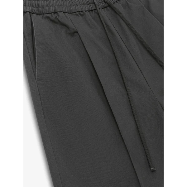 Fear of God Essentials Cotton Twill Relaxed Drawstring Short in Iron Grey | Shorts | Coveti