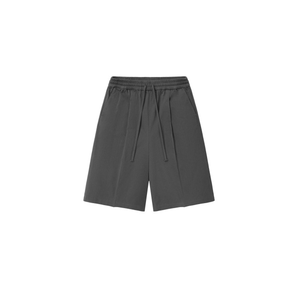 Fear of God Essentials Cotton Twill Relaxed Drawstring Short in Iron Grey | Coveti