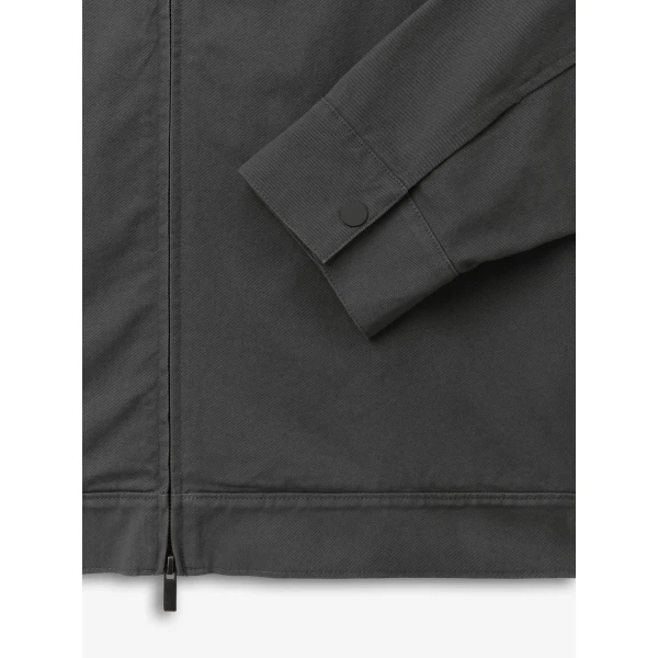 Fear of God Essentials Cotton Twill Work Jacket in Iron Grey | Men Jackets | Coveti