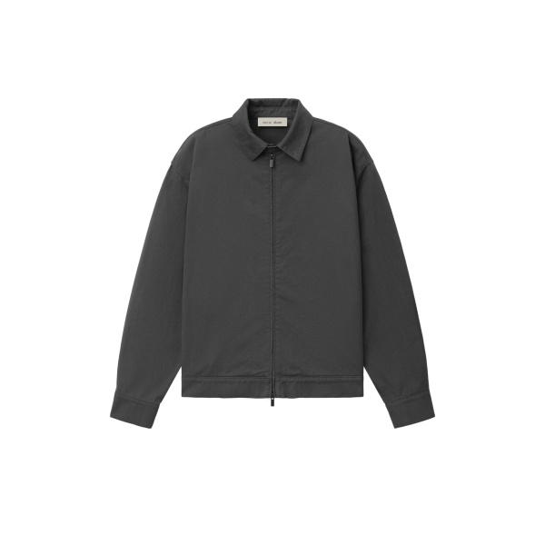Fear of God Essentials Cotton Twill Work Jacket in Iron Grey | Coveti