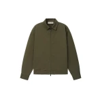 Fear of God Essentials Cotton Twill Work Jacket in Moss | Coveti