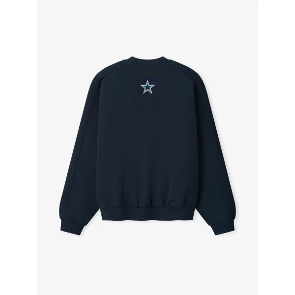 Fear of God Essentials Cowboys 90s Relaxed Crewneck in Dark Sapphire | Sweatshirts | Coveti