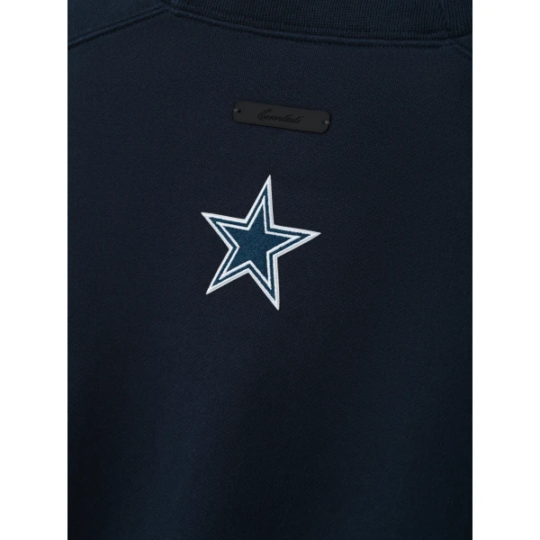 Fear of God Essentials Cowboys 90s Relaxed Crewneck in Dark Sapphire | Sweatshirts | Coveti
