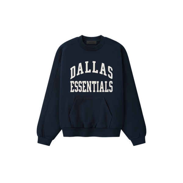 Fear of God Essentials Cowboys 90s Relaxed Crewneck in Dark Sapphire | Coveti