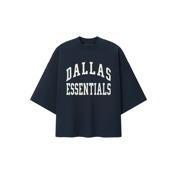 Fear of God Essentials Cowboys Merch Tee in Dark Sapphire | Coveti