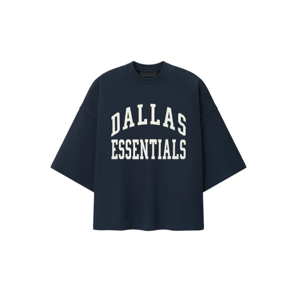 Fear of God Essentials Cowboys Merch Tee in Dark Sapphire | Coveti