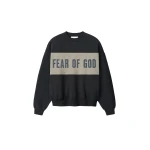 Fear of God Essentials Cropped Relaxed Panelled Sweatshirt in Iron Grey Heather and Seal Heather | Coveti