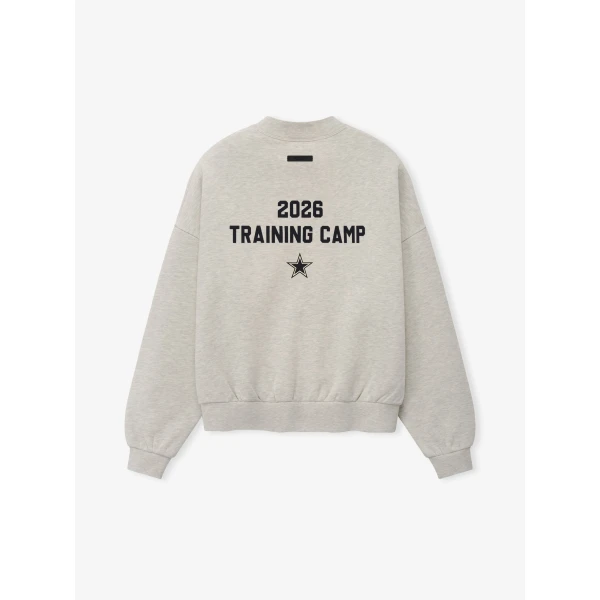 Fear of God Essentials Dallas Cowboys Training Camp Crewneck Boxy Fit in Light Heather | Sweatshirts | Coveti