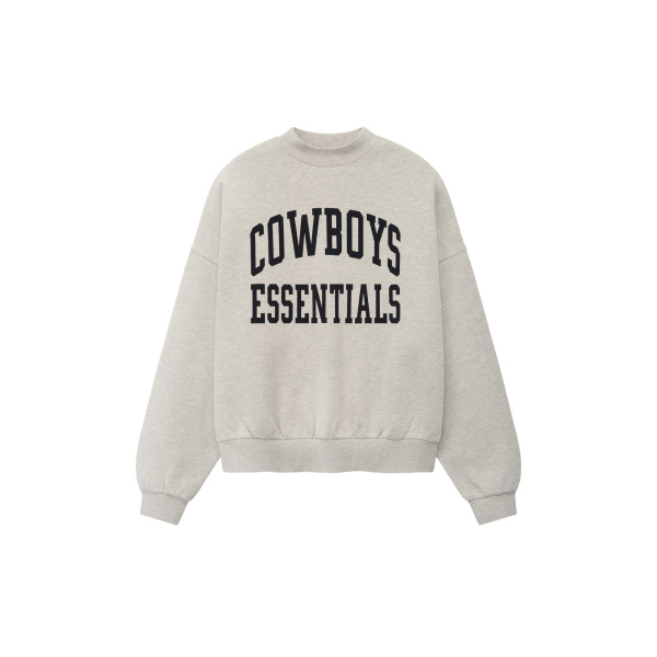 Fear of God Essentials Dallas Cowboys Training Camp Crewneck Boxy Fit in Light Heather | Coveti