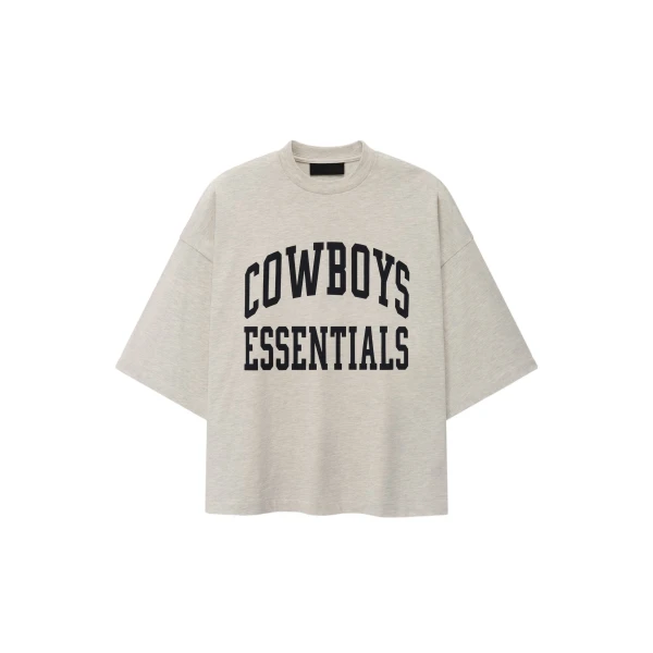 Fear of God Essentials Dallas Cowboys Training Camp Tee in Light Heather | Coveti