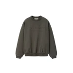 Fear of God Essentials Embossed 90s Relaxed Crewneck in Ash Heather | Coveti