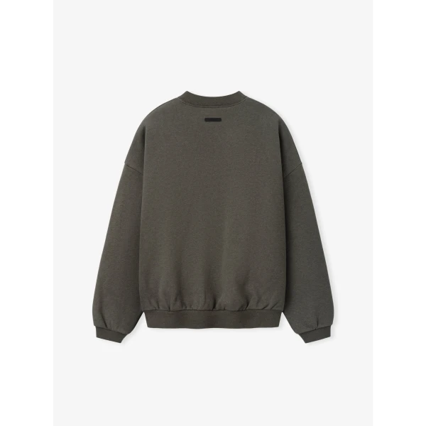 Fear of God Essentials Embossed 90s Relaxed Crewneck in Ash Heather | Sweatshirts | Coveti