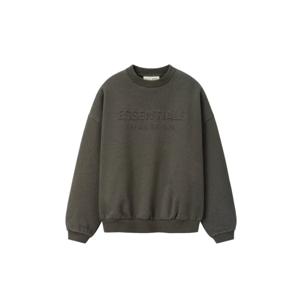 Essentials Embossed 90s Relaxed Crewneck in Ash Heather