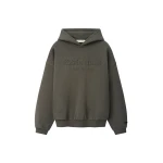 Fear of God Essentials Embossed 90s Relaxed Hoodie in Ash Heather | Coveti