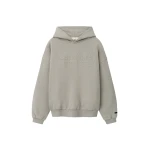 Fear of God Essentials Embossed 90s Relaxed Hoodie in Warm Heather | Coveti
