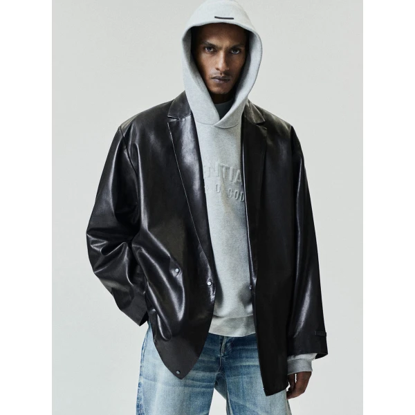 Fear of God Essentials Embossed 90s Relaxed Hoodie in Warm Heather | Sweatshirts | Coveti