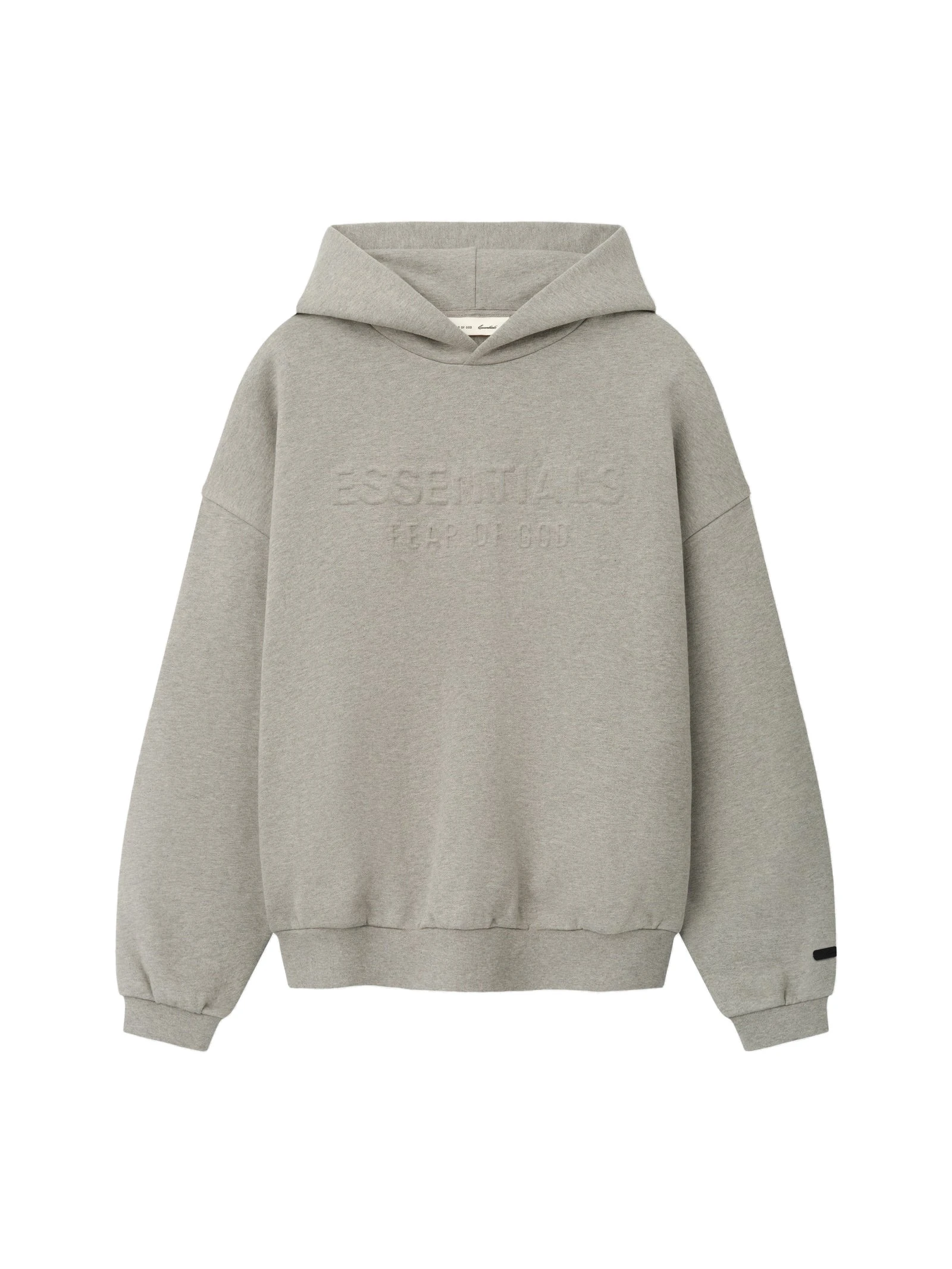 Fear of God Essentials Embossed 90s Relaxed Hoodie in Warm Heather Fear of God Essentials Embossed 90s Relaxed Hoodie in Warm Heather | Coveti