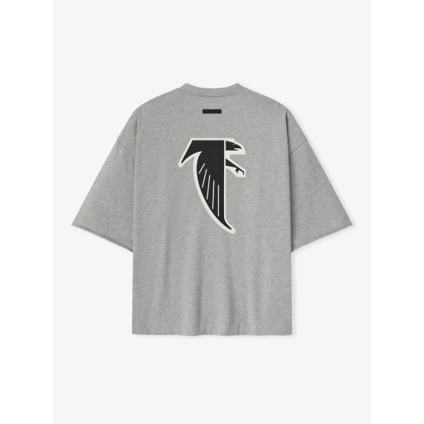 Fear of God Essentials Falcons 90s 3/4 Sleeve Football Tee in Concrete Heather | T-shirts & vests | Coveti