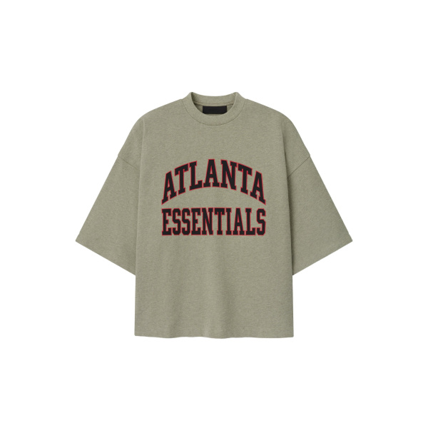 Fear of God Essentials Falcons Merch Tee in Seal Heather | Coveti