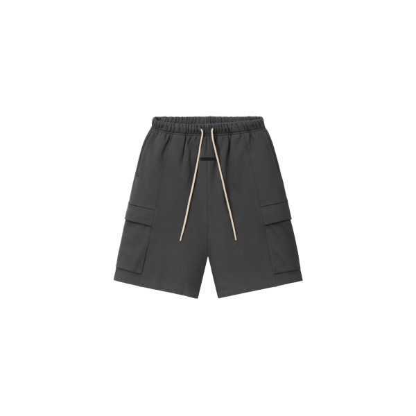 Fear of God Essentials Fleece Cargo Basketball Short in Iron Grey | Coveti