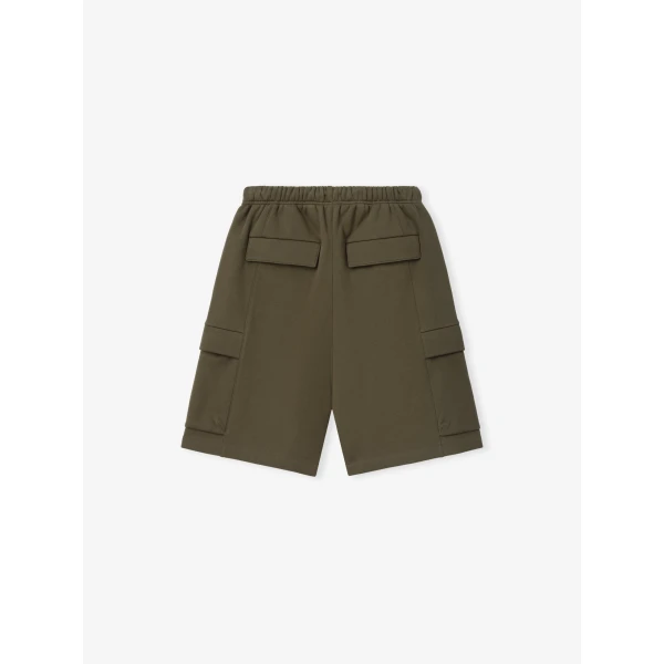 Fear of God Essentials Fleece Cargo Basketball Short in Moss | Shorts | Coveti