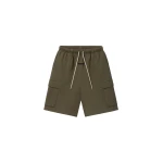 Fear of God Essentials Fleece Cargo Basketball Short in Moss | Coveti