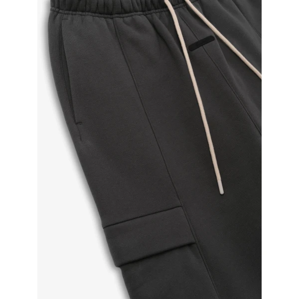 Fear of God Essentials Fleece Cargo Field Pant in Iron Grey | Pants | Coveti