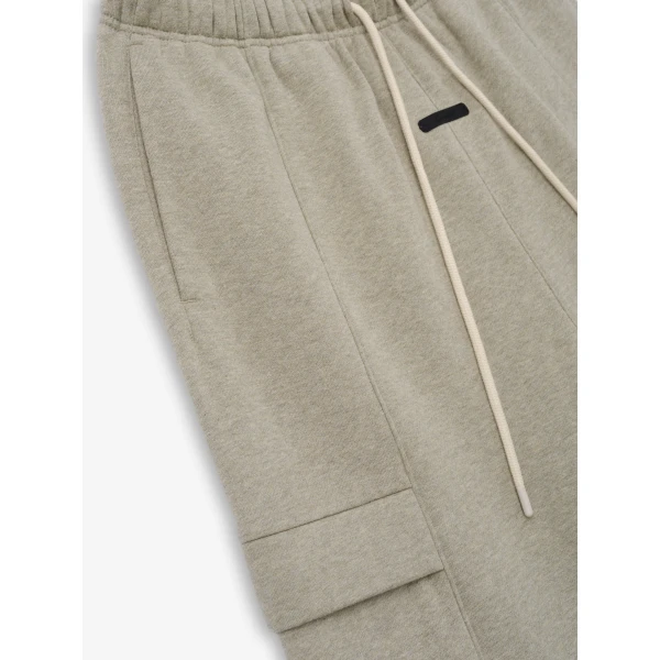 Fear of God Essentials Fleece Cargo Field Pant in Seal Heather | Pants | Coveti