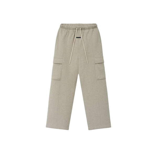 Fear of God Essentials Fleece Cargo Field Pant in Seal Heather | Coveti