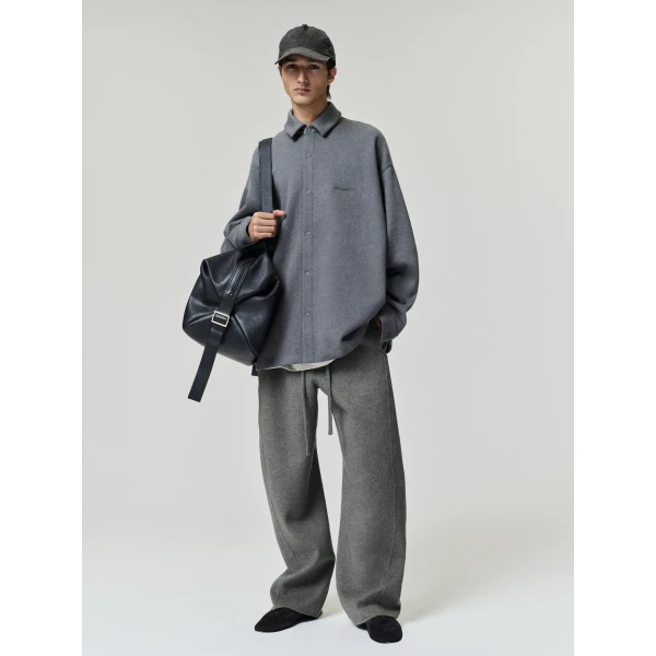 Fear of God Essentials Fleece Overshirt in Ash Heather | Men Shirts | Coveti