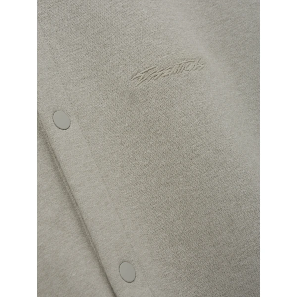 Fear of God Essentials Fleece Overshirt in Pyrite Heather | Men Shirts | Coveti
