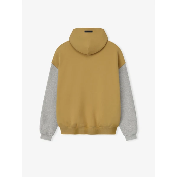 Fear of God Essentials Forty Niners Sport Hoodie in Prairie Sand and Concrete Heather | Sweatshirts | Coveti
