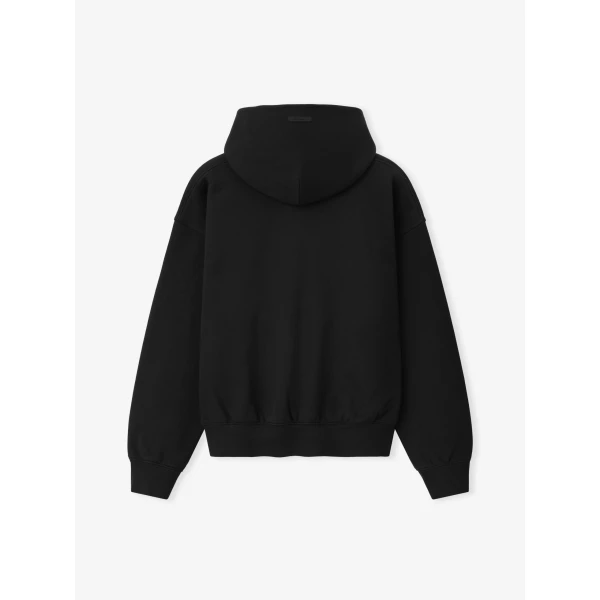 Fear of God Essentials Front Logo Classic Hoodie in Black | Sweatshirts | Coveti