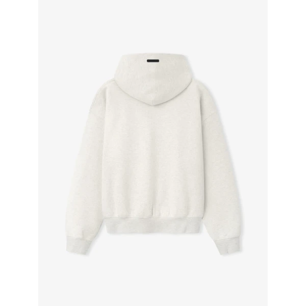 Fear of God Essentials Front Logo Classic Hoodie in Oatmeal Heather | Sweatshirts | Coveti