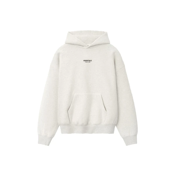 Essentials Front Logo Classic Hoodie in Oatmeal Heather