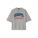 Fear of God Essentials Giants 90s 3/4 Sleeve Football Tee in Concrete Heather | Coveti